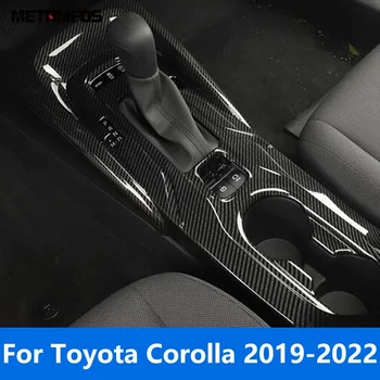 Autodoplňky Pro Toyota Corolla 2019 2020 2021 2022 Uhlíkových Vláken Interiérové Zámek Řadící Box Panel Kryt Střihu Vody Držák