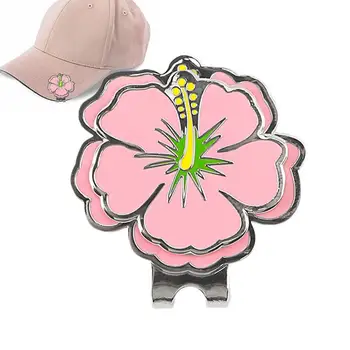 Golf Hat Klip Double Layer Mark Vyměnitelné Golf Hat Klip Unikátní Peach Blossom Design Golf Hat Klip Opustit Žádné Stopy Dárek Pro Muže