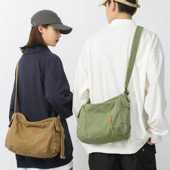 Plátěnou tašku žena in literární styl neformální velké kapacity bag lazy styl korejský verze pevná barva taška přes rameno