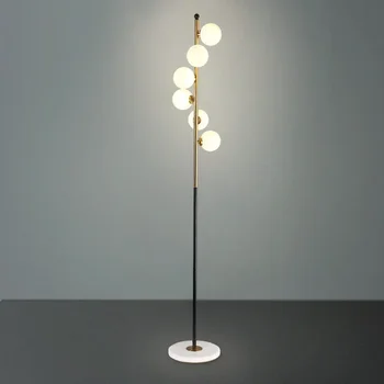 Severské Moderní Stojací Lampy Sklo Kov Vertikální Pólu Stojí Světlo Luxusní Minimalistické LED Domova Kancelář, Obývací Pokoj Noční lampičky